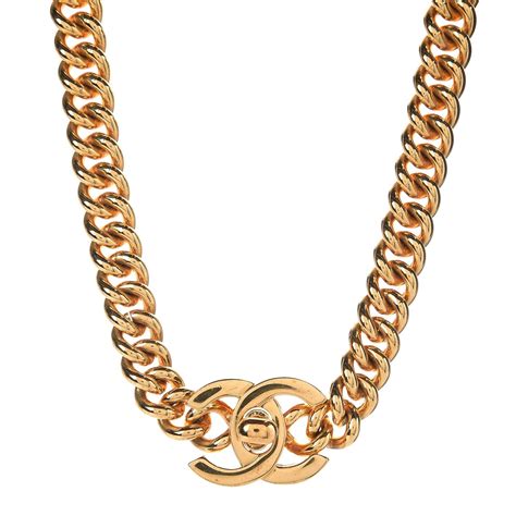 chanel chain link necklace|chanel long chain necklace.